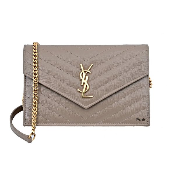 Saint Laurent Handbags - Saint Laurent Small Monogram Envelope Leather Bag